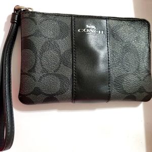 Coach Signature Canvas Wristlet